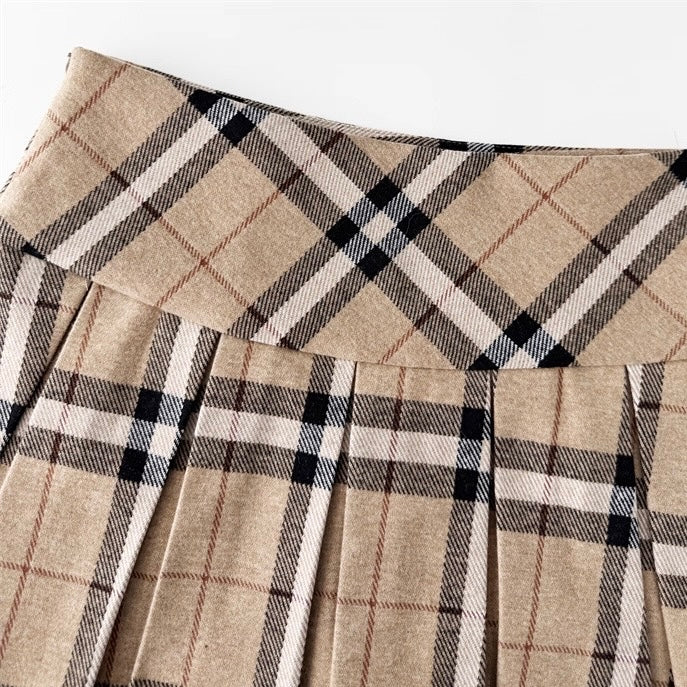 チェックプリーツスカート Mc 596