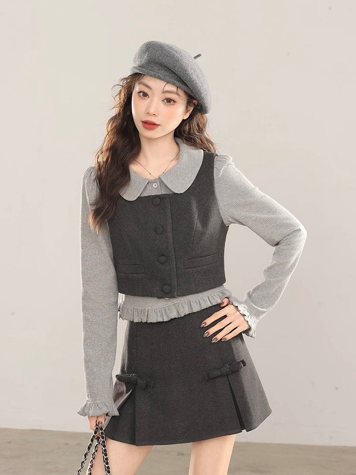 ウールカラーベストセットアップ　Mc 558