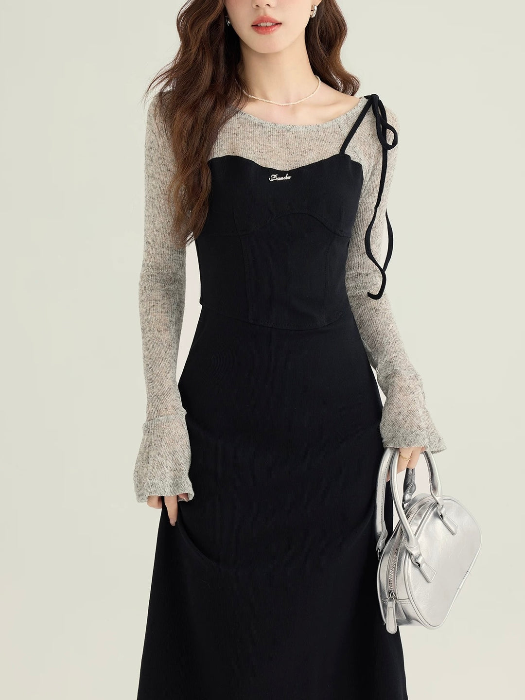 シアースリーブドッキングワンピース　Mc 559