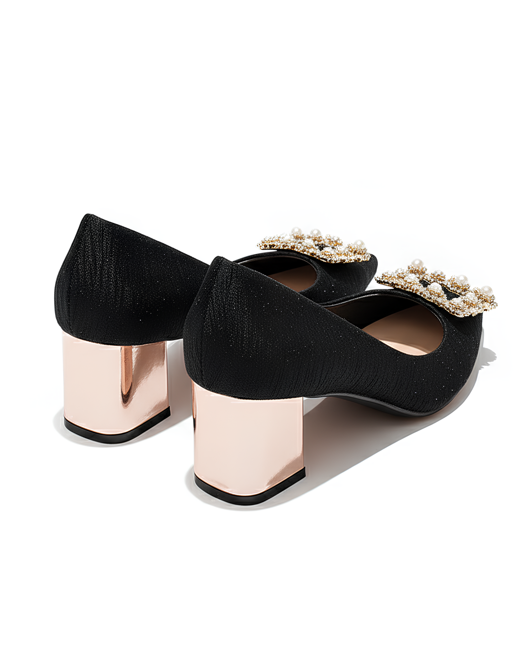 パールビジューバックル ポインテッドパンプス Mc 738