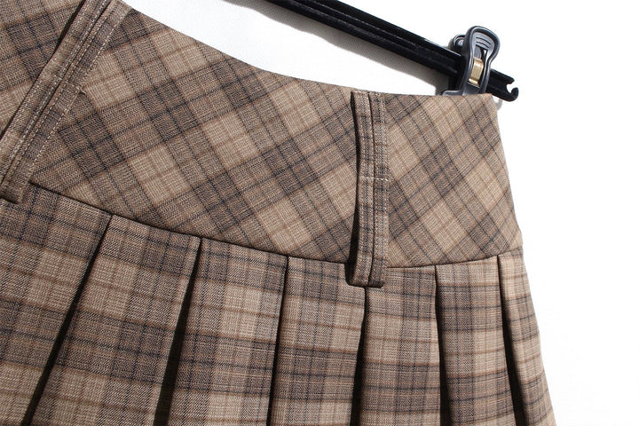 ベルト付きクラシックプリーツミニスカート Mc 551