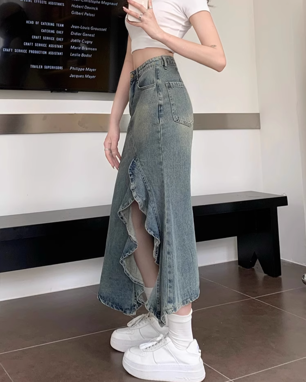 LEMAIRE 変形デニムスカート LEMAIRE（ルメール）の「＜LEMAIRE＞DENIM FLARE SKIRT/スカート