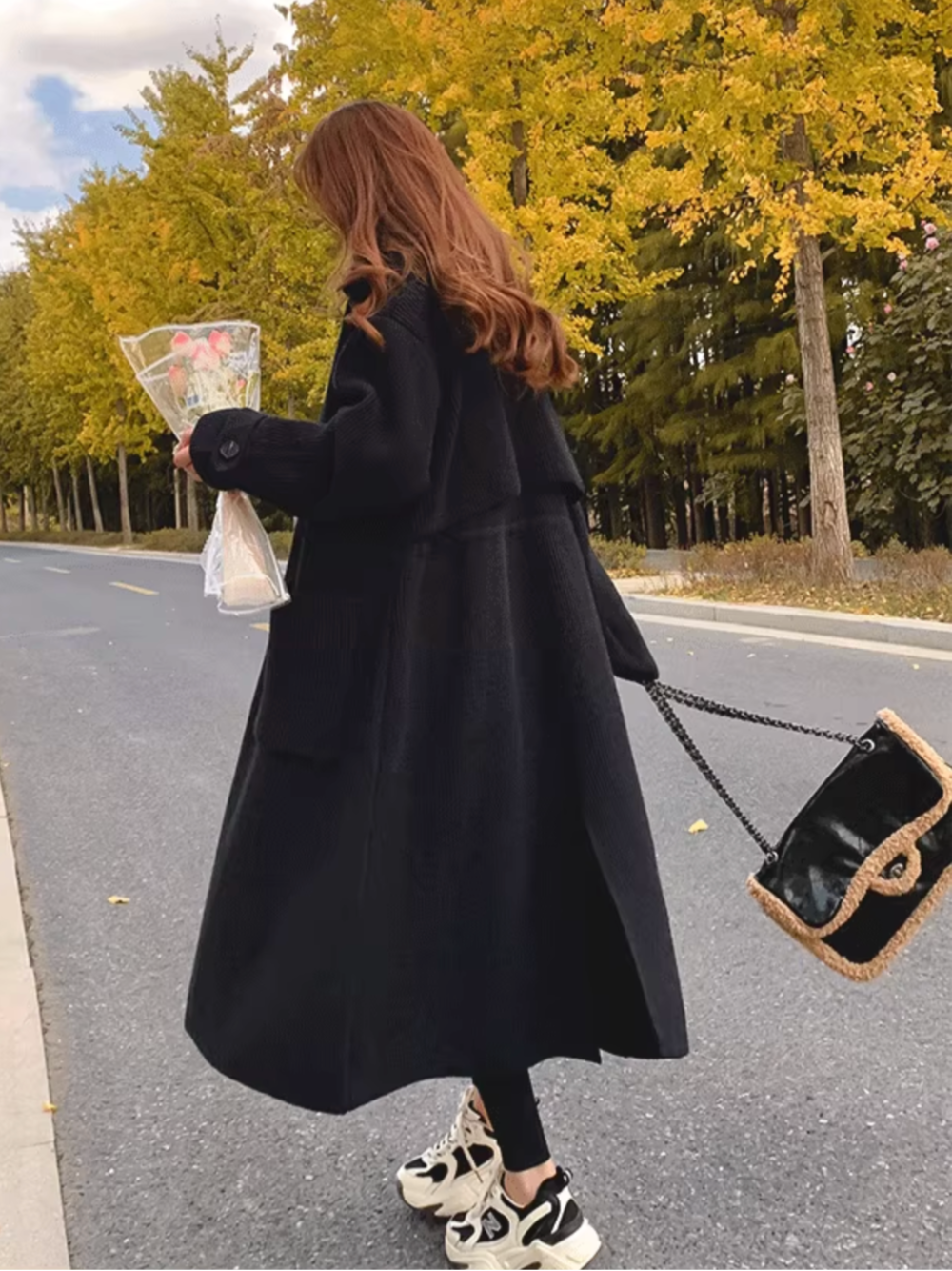 ウエストマークニットロングコーディガン Mc 249