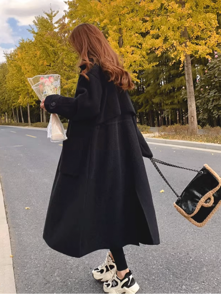 ウエストマークニットロングコーディガン Mc 249