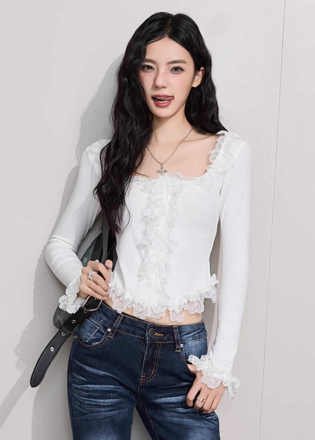 シアーフリルリブニット Mc 318