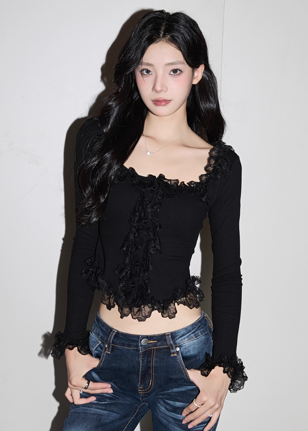 シアーフリルリブニット Mc 318