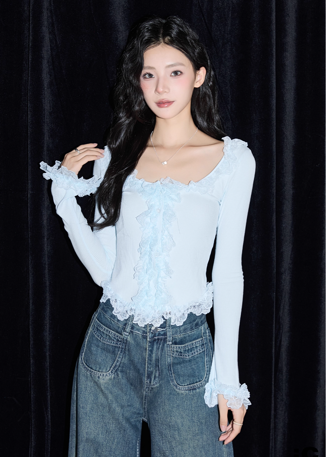 シアーフリルリブニット Mc 318