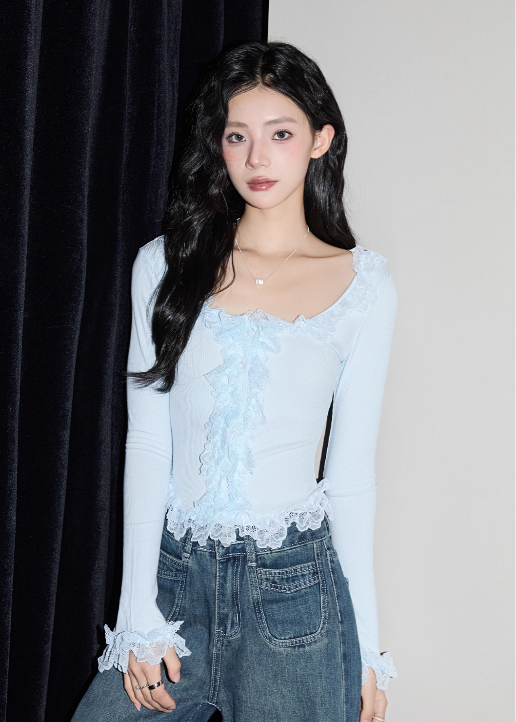 シアーフリルリブニット Mc 318