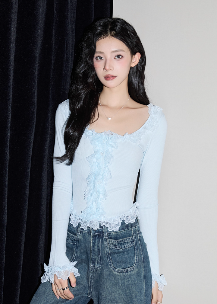 シアーフリルリブニット Mc 318