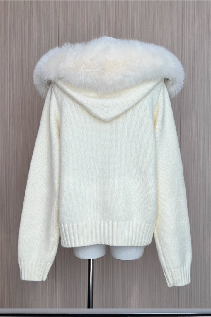 ファーフーディーニットパーカー Mc 278