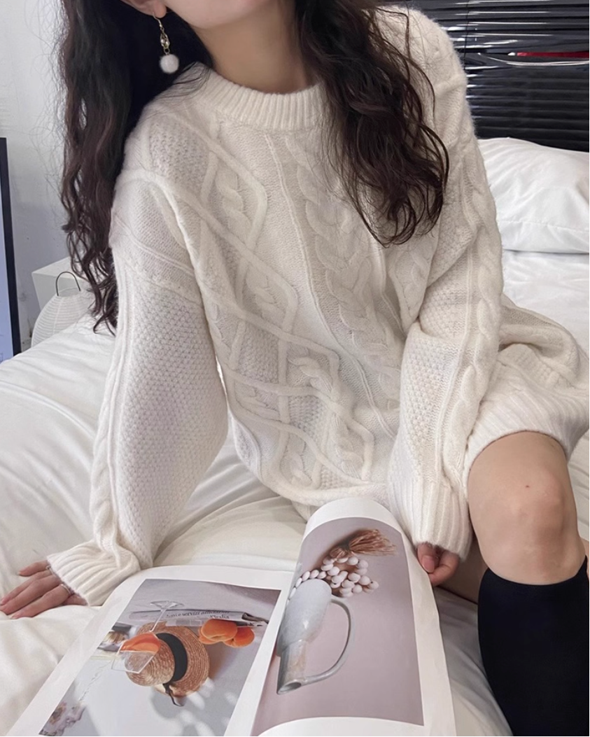 ケーブルニットプルオーバー Mc 315