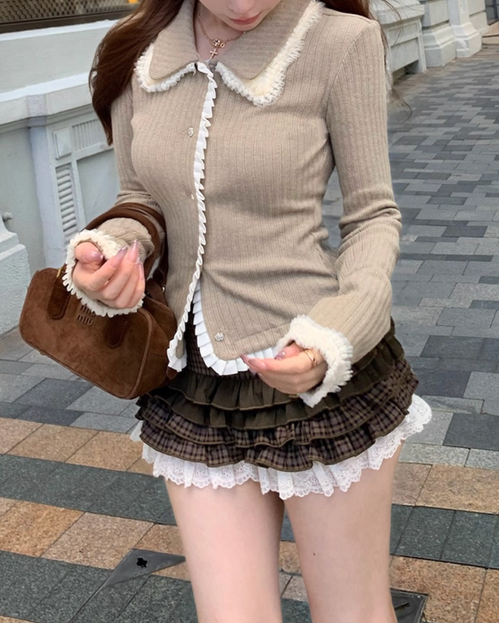 チェックティアードミニスカート Mc 574