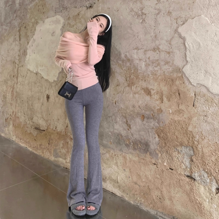 オフショルダードレープリブトップス Mc 394