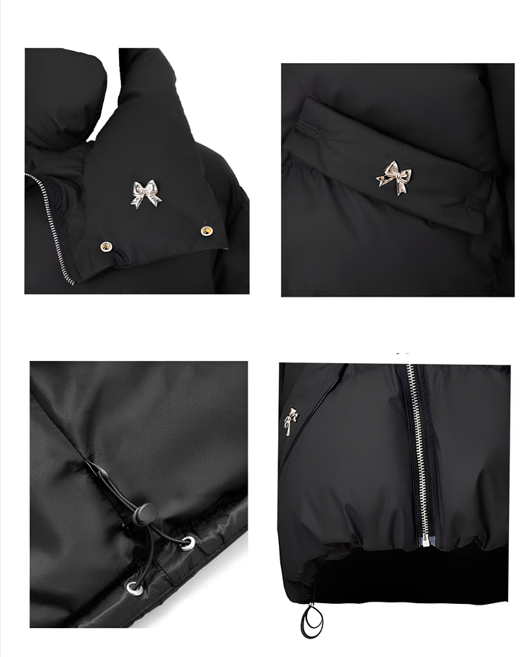 アシメジップリボンチャームショートダウンMc 629