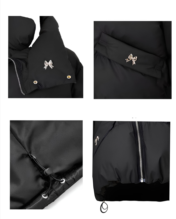 アシメジップリボンチャームショートダウンMc 629