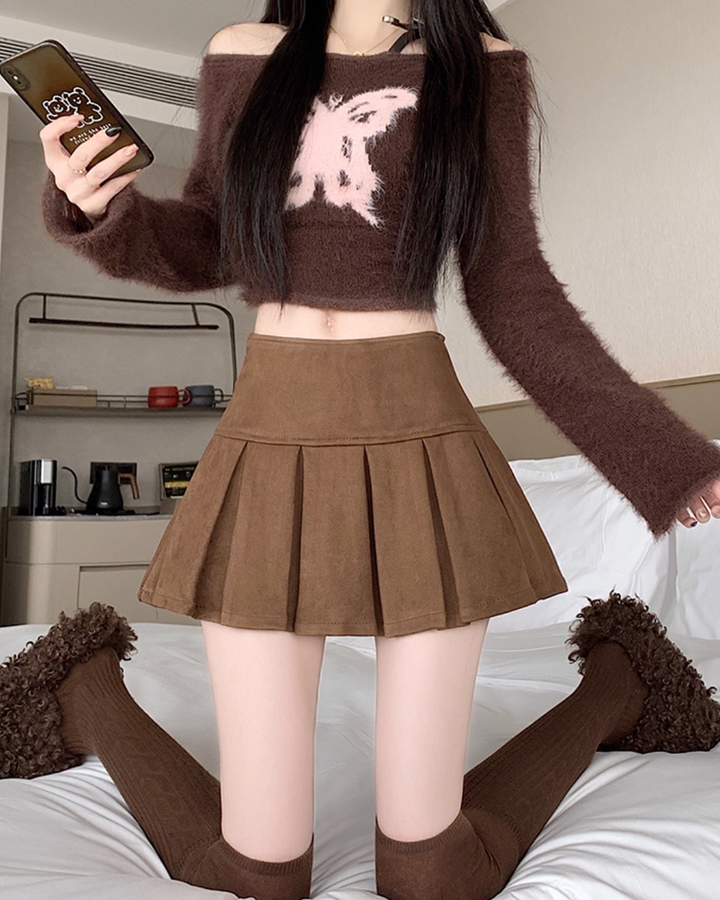 チョコレートプリーツスカート Mc 347