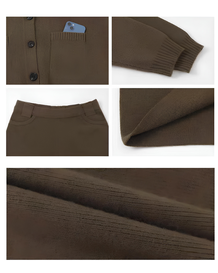 オーバーシルエットカーデ×ショートパンツ セットアップ Mc 646