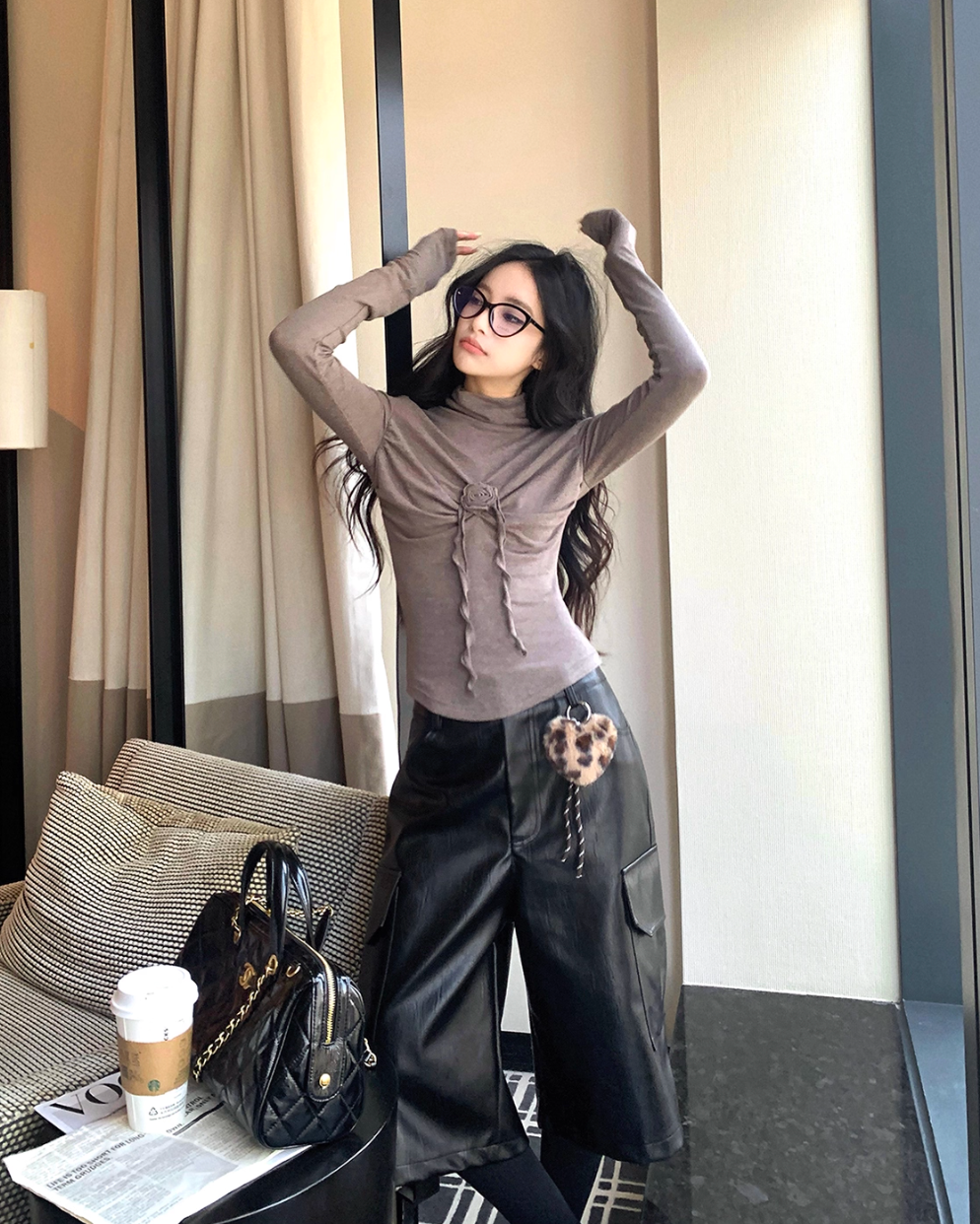 ローズドレープニットトップス Mc 576