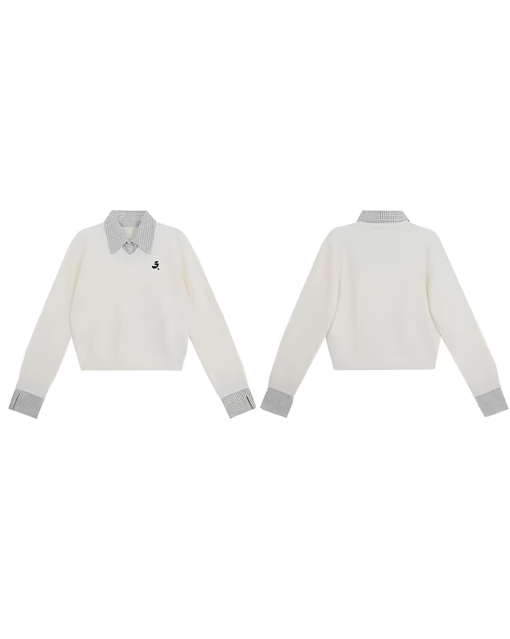 カレッジレイヤード風ニットトップス Mc 663