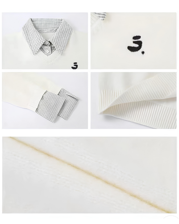 カレッジレイヤード風ニットトップス Mc 663