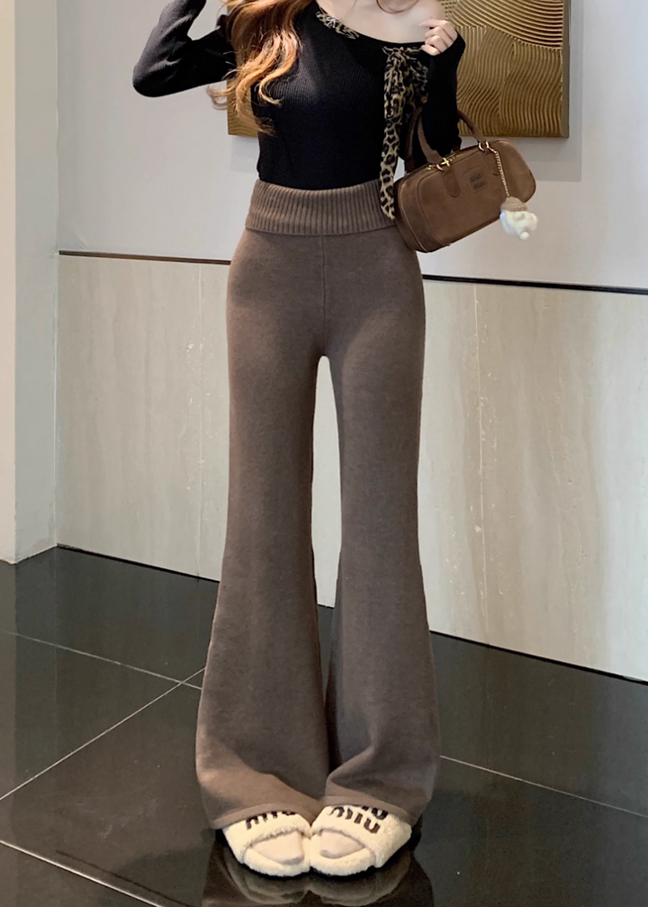 ハイウエストフレアニットパンツ Mc 382