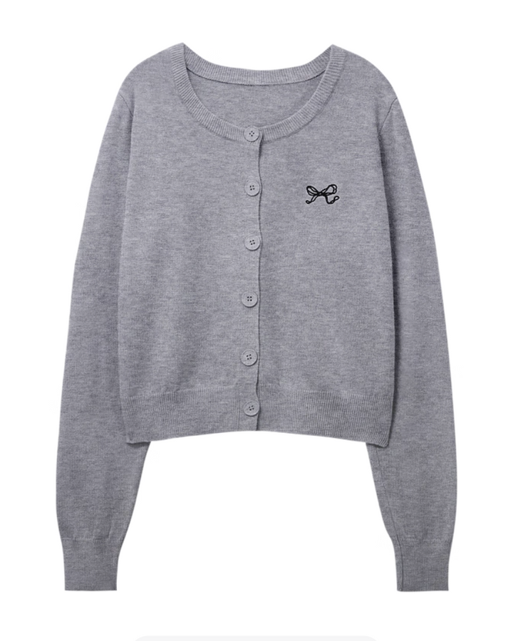 ラウンドネックニットカーディガン Mc 678