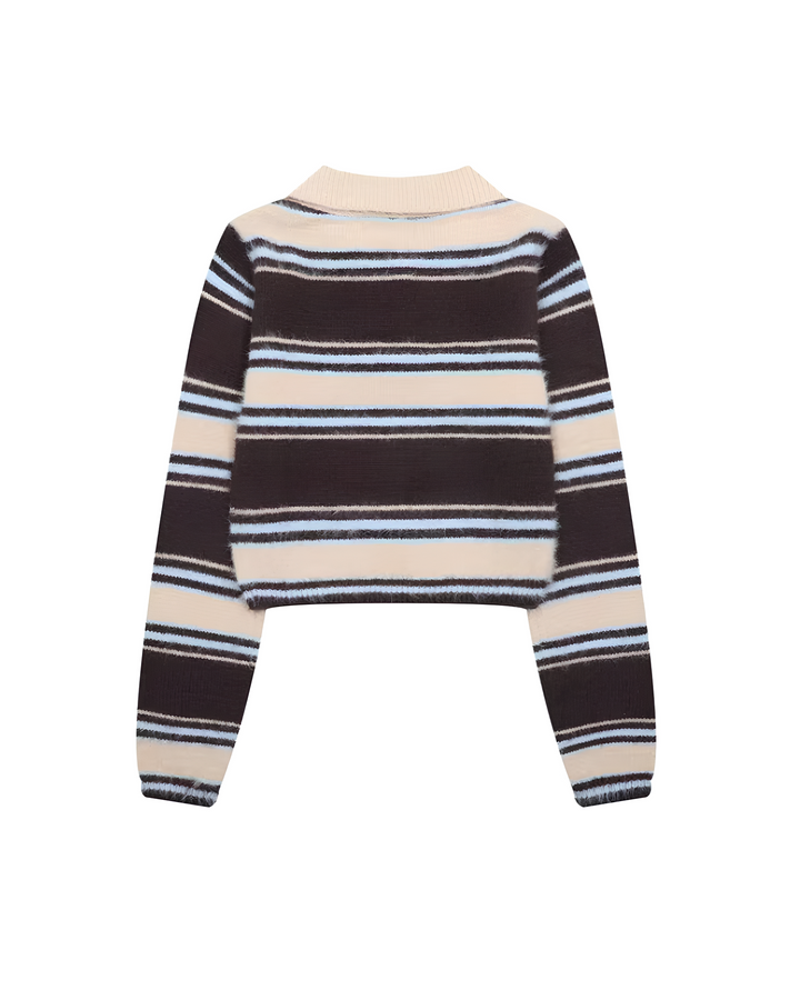 エンブレムボーダー ポロニットトップス Mc 744