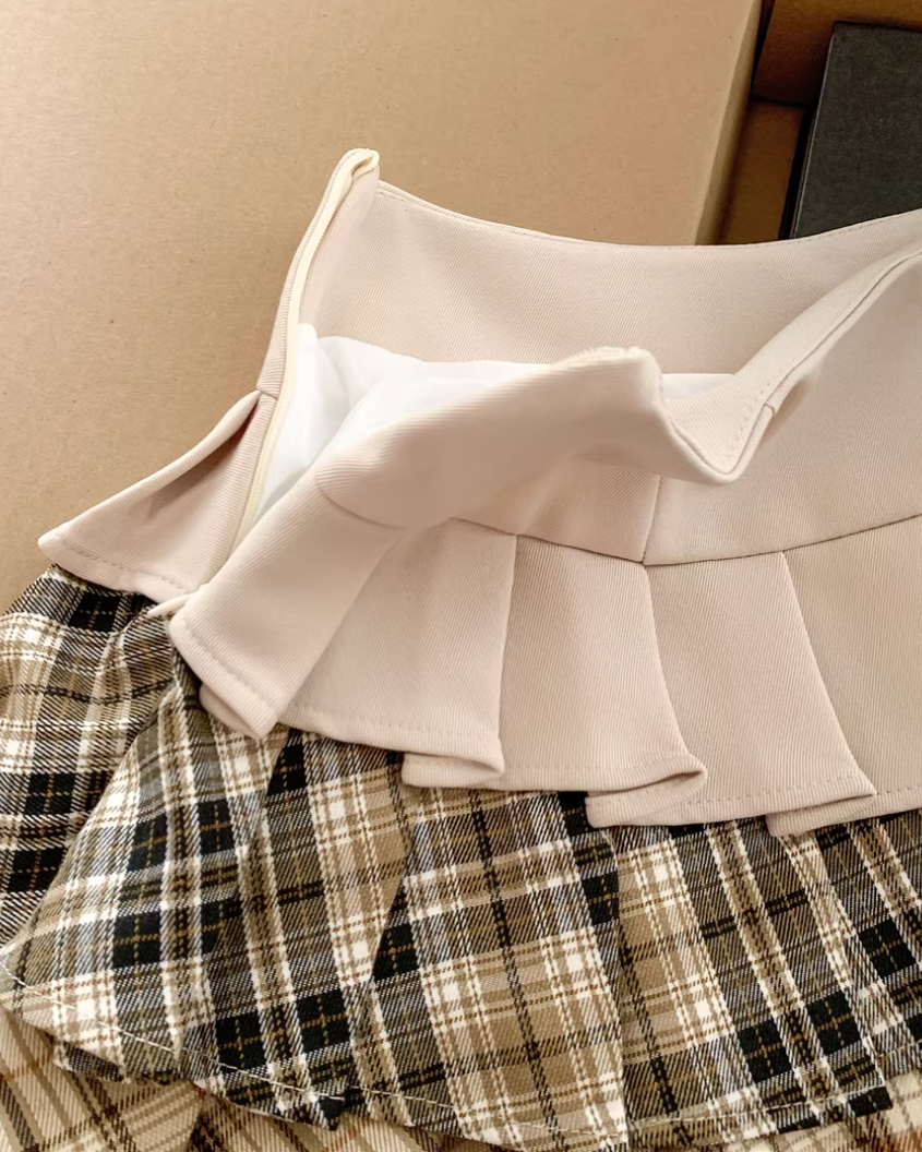 ヴィンテージmixプリーツスカート Mc 654