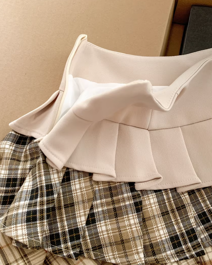 ヴィンテージmixプリーツスカート Mc 654