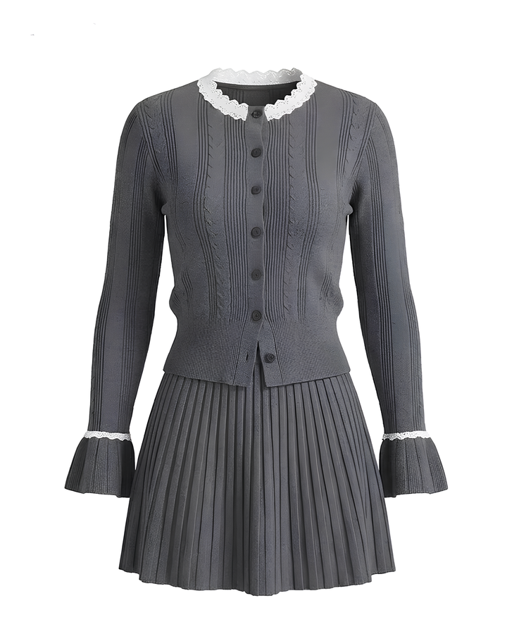 レースカラードッキングニットセットアップ Mc 759