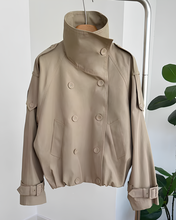 スタンドネックショートトレンチブルゾン Mc 764