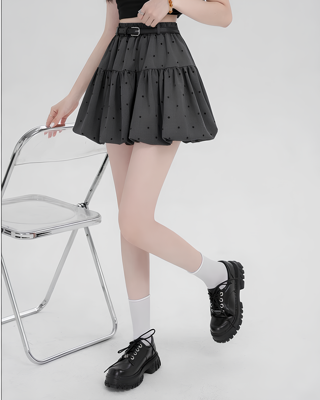 ドットティアードミニスカート Mc 803