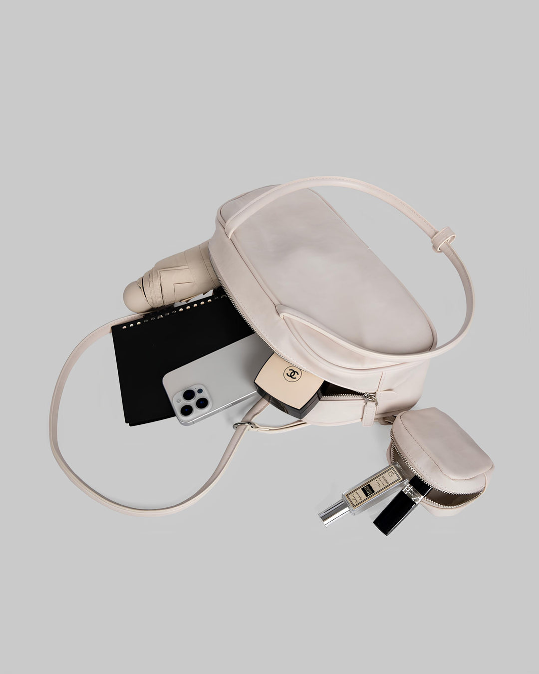 ミニポーチ付きスリムワンショルダーBag Mc 637