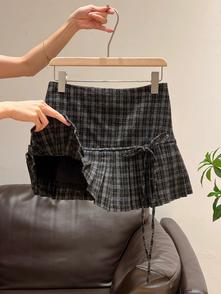 ツイードチェックプリーツスカート Mc 601