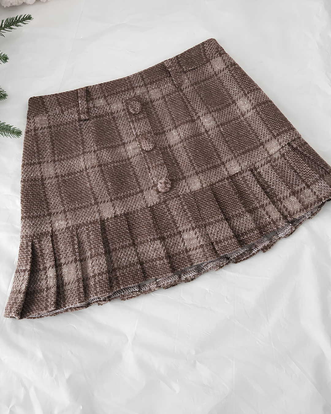 クラシカルチェックプリーツミニスカート Mc 724