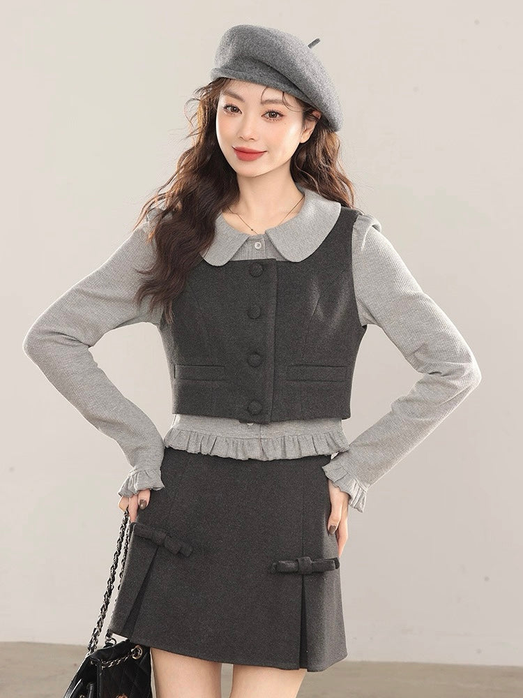 ウールカラーベストセットアップ　Mc 558