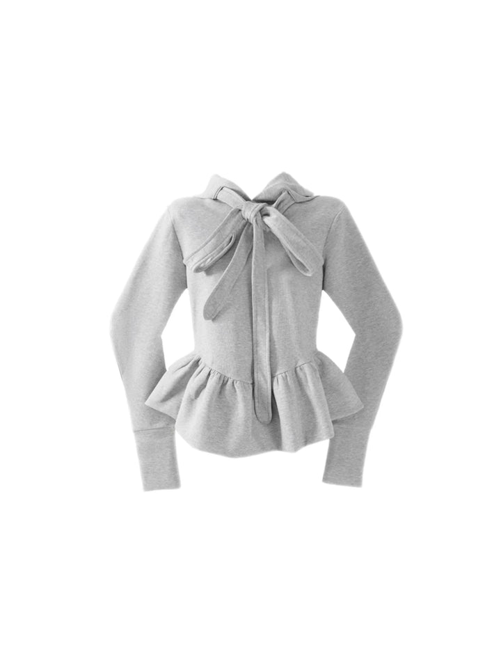 ボリュームリボンペプラムフーディー Mc 568