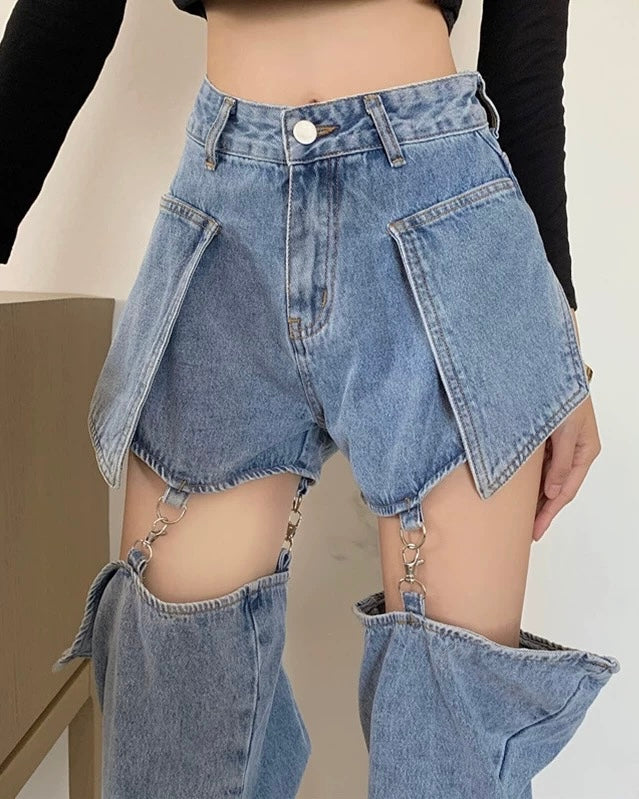 2Wayカットアウトデニムパンツ Mc 430