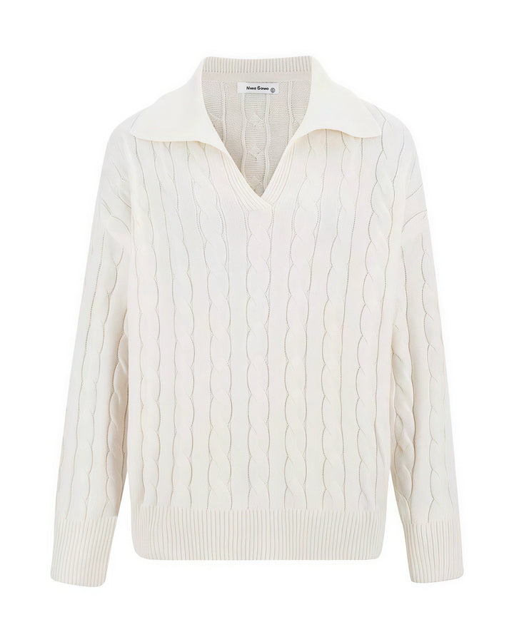 ポロ襟ツイストニット×ショートパンツセットアップ Mc 208