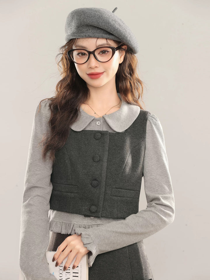 ウールカラーベストセットアップ　Mc 558