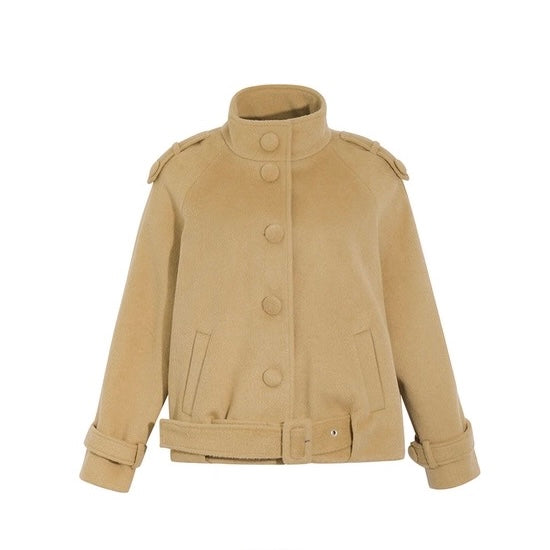 ハイネックベルトウールジャケット Mc 602