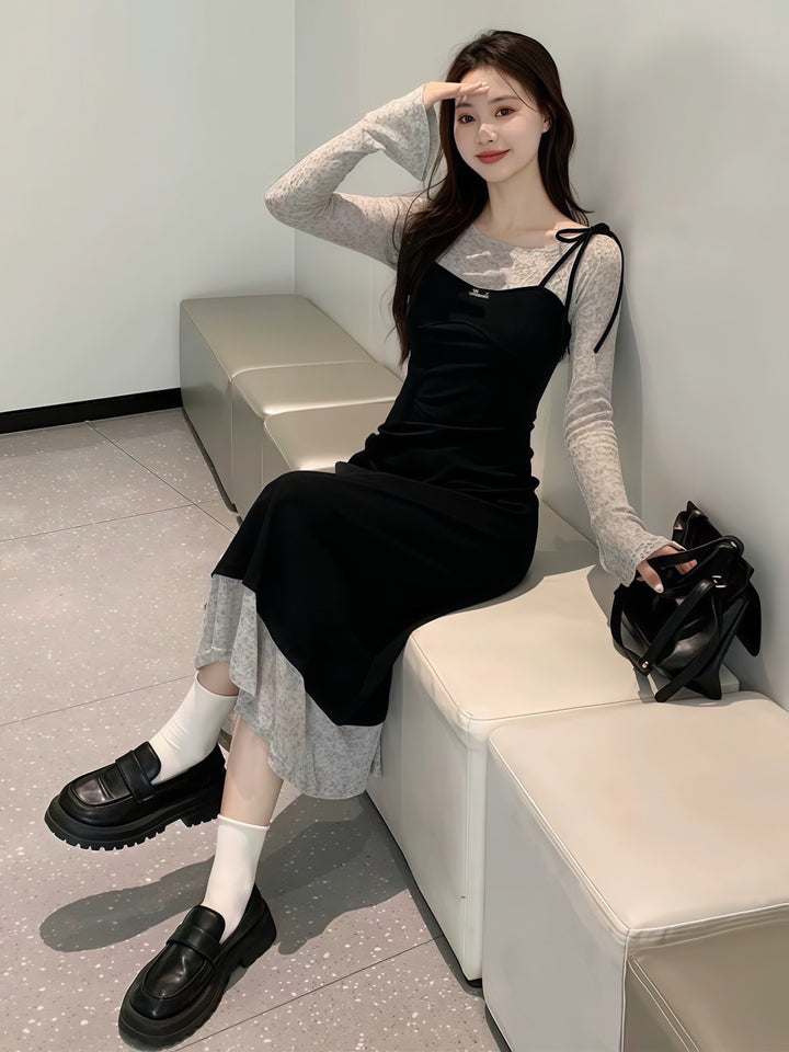 シアースリーブドッキングワンピース　Mc 559