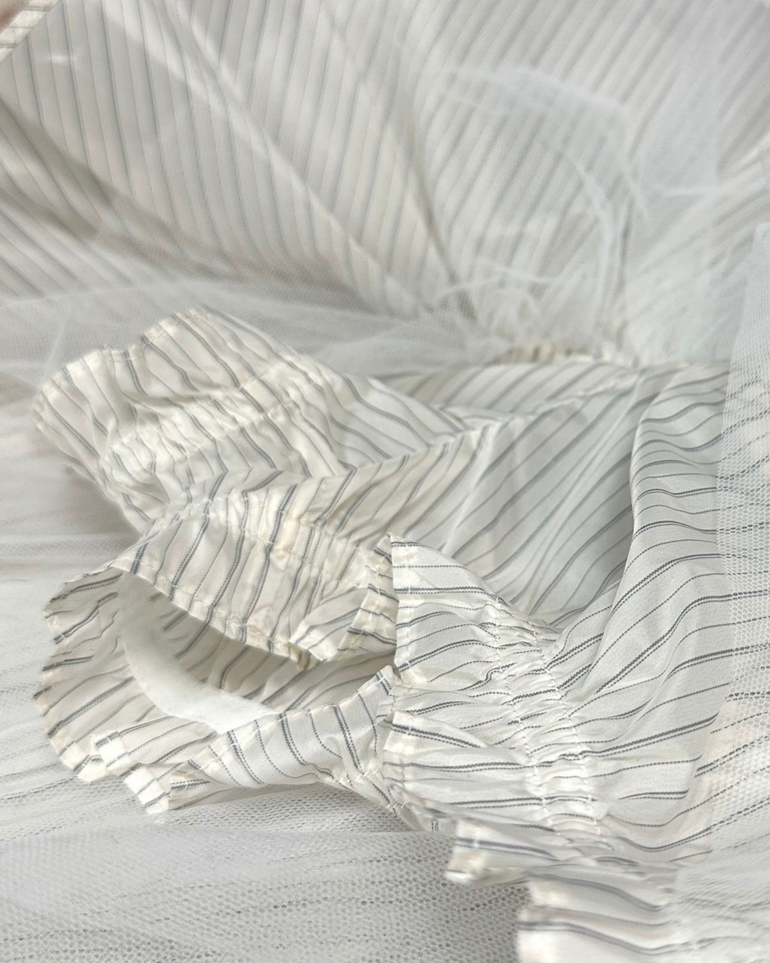 ベルト付きチュールレイヤードミニスカート Mc 768