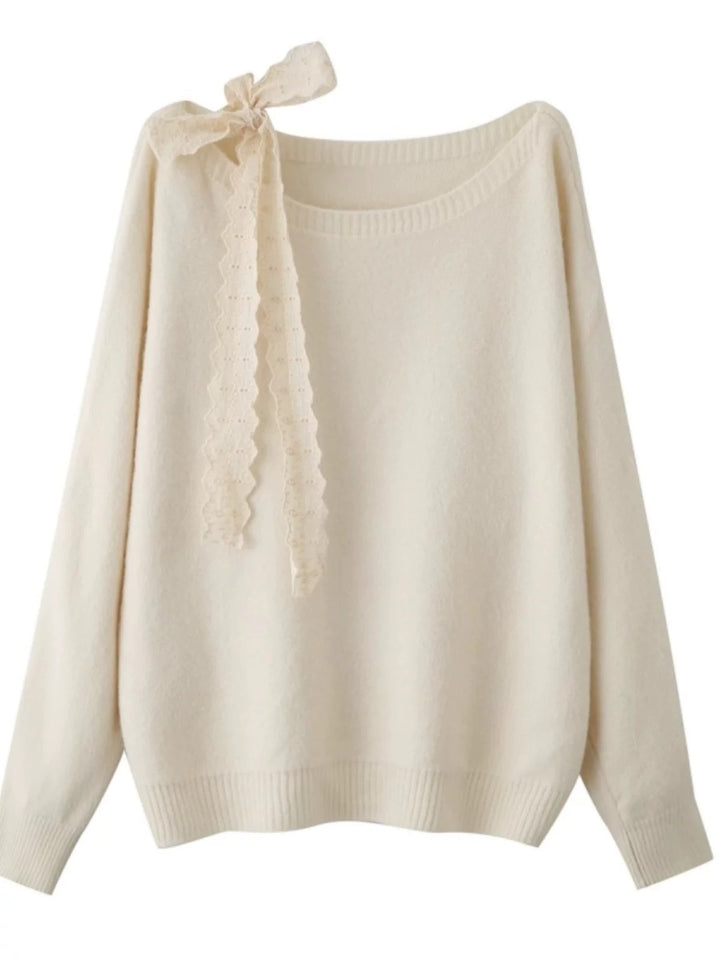 レースリボンショルダーニット Mc 569