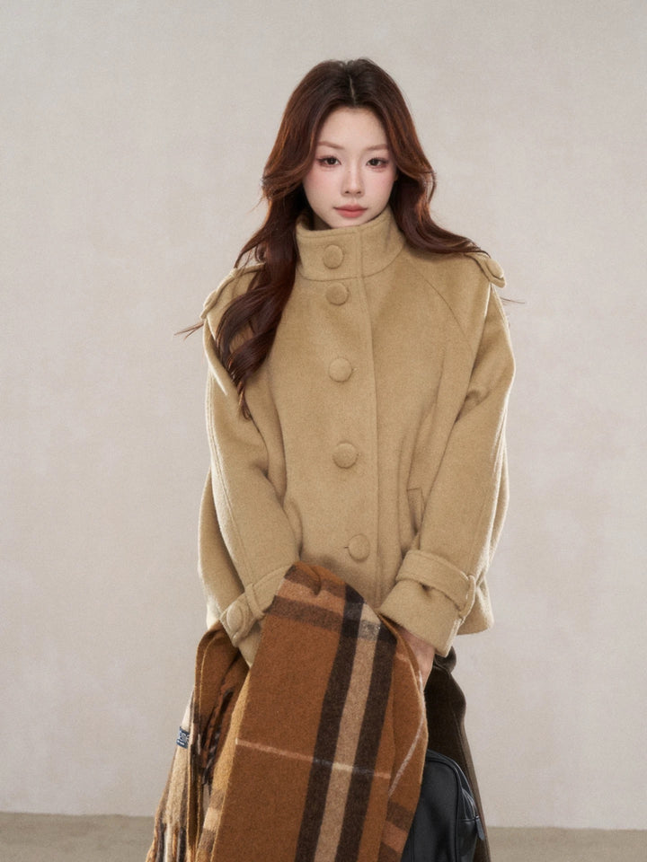 ハイネックベルトウールジャケット Mc 602