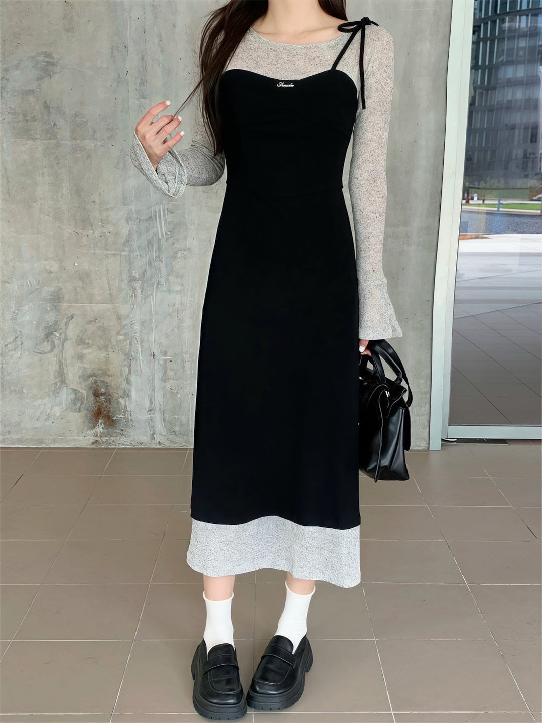 シアースリーブドッキングワンピース　Mc 559