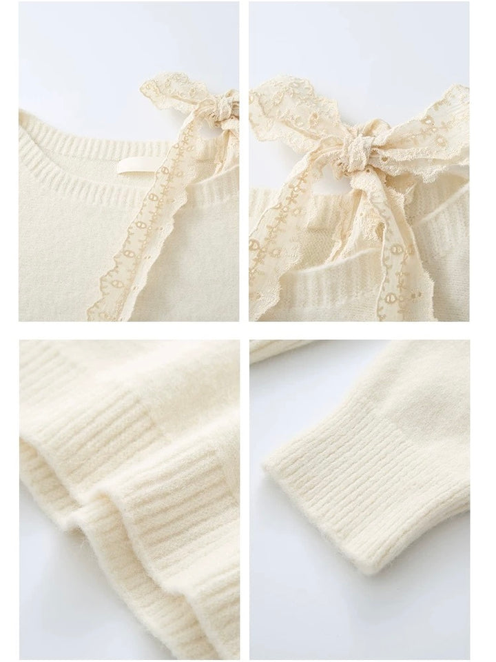 レースリボンショルダーニット Mc 569