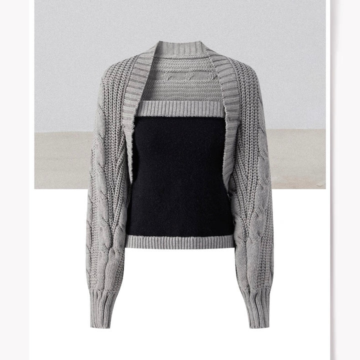 チューブトップ＆ニットカーディガンセット Mc 570