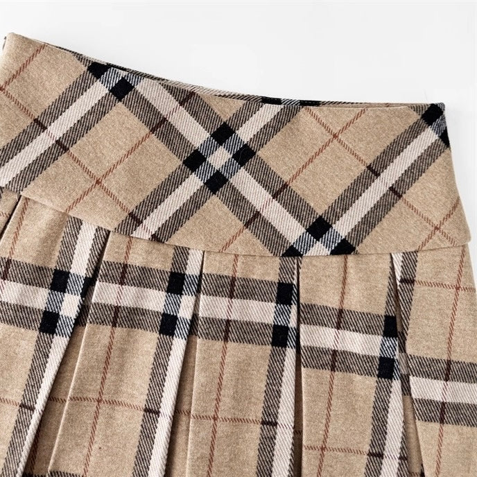 チェックプリーツスカート Mc 596