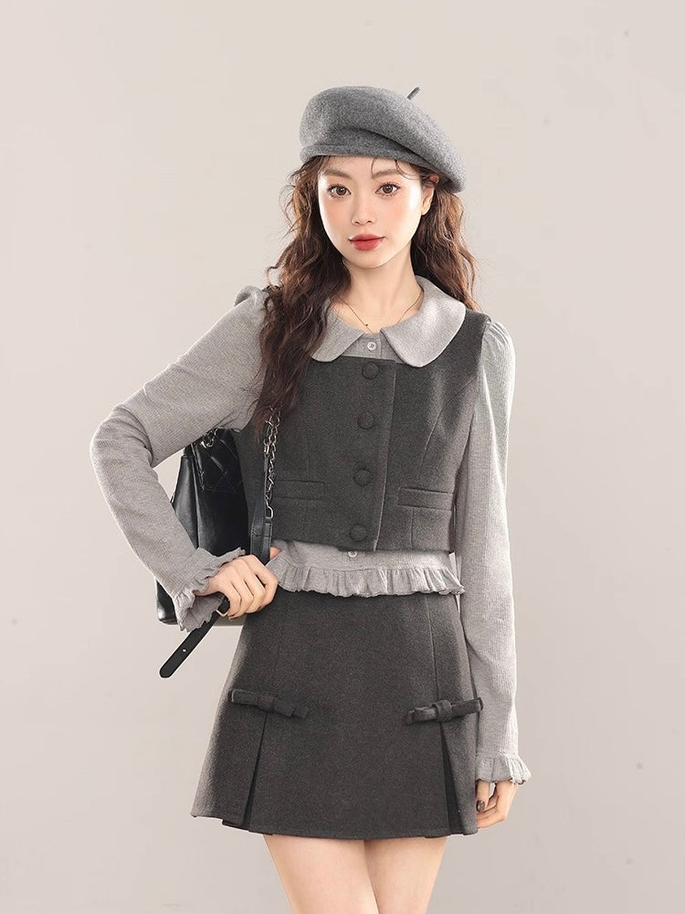 ウールカラーベストセットアップ　Mc 558